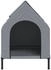 vidaXL Dog house Oxford fabric/steel grey 90 x 65 x 85 cm (172590)