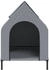 vidaXL Dog house Oxford fabric/steel grey 110 x 75 x 107 cm (172591)