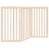 beige: vidaXL Dog Gate Foldable 3 Panels Poplar 150 cm