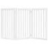vidaXL Dog Gate Foldable 3 Panels Poplar 150 cm x 90 cm white (352246)