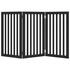 vidaXL Dog Gate Foldable 3 Panels Poplar 150 cm x 90 cm black (352254)