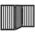 vidaXL Dog Gate Foldable 3 Panels Poplar 150 cm x 90 cm black (352254)