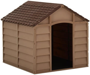 vidaXL Hundeh&uuml;tte Braun PP Hundehaus Hundeh&ouml;hle Hundebox 71 cm 71,5 cm 68 cm (316180)