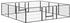 Pawhut Welpenlaufstall 60 cm Hoch 12 Paneelen Stahl Schwarz (D06-141)