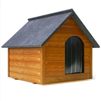 Pressiode Hundehütte XXXL massiv Echtholz isoliert teak