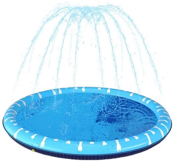 Nobleza Hundepool mit Sprinkler für Hunde blau 1,4 m 5 cm