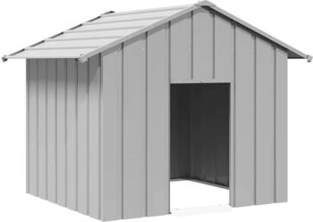 vidaXL Hundehütte mit Dach Verzinkter Stahl (4100918)