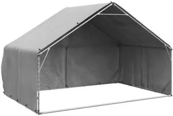 vidaXL Hundezwinger mit Abdeckung 3x2x1,9 m verzinkt