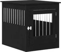 vidaXL Hundebox M&ouml;bel Schwarze Eiche 64,5x80x71 cm Holzwerkstoff
