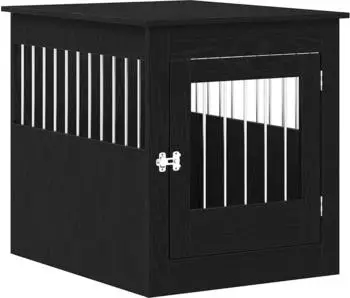 vidaXL Hundebox Schwarze Eiche 80x64,5x71 cm Holzwerkstoff