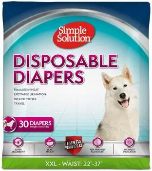Simple Solution True Fit Einweg-Hundewindeln XXL 55,9-94 cm (30 Stk.)