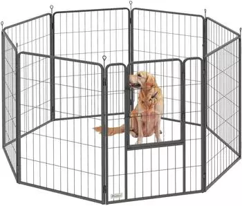 Pawhut Welpenlaufstall 8-teilig 100 cm hoch