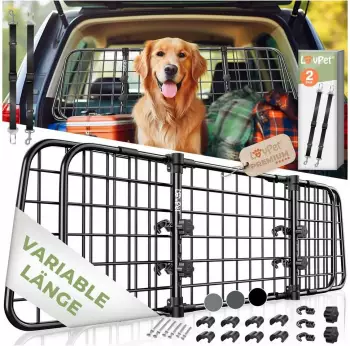 Lovpet Auto Schutzgitter verstellbar schwarz