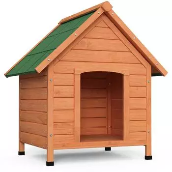 Vounot Outdoor Holz Hundehütte winterfest & isoliert Natur