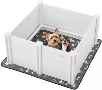 VEVOR Wurfkiste 98x98x46cm mit h&ouml;henverstellbarer T&uuml;r