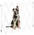 Relaxdays Hundeabsperrgitter, ausziehbar bis 130cm, 87,5-100cm hoch, Bambus, weiß