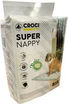 Croci Super Nappy Daisy Hygienematten 84 x 57 cm 30 Stk.