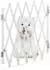 Relaxdays Sicherheitsgitter, ausziehbar 96cm, 48,5-60cm hoch, Bambus, weiß