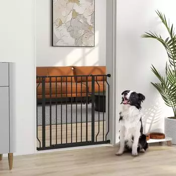 Pawhut Hunde Türschutzgitter Stahl