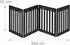 Relaxdays Hundeabsperrgitter 4-teilig, MDF, freistehend, 60x204cm, schwarz (10049177_46)