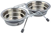 Edelstahlnapf-Set mit Klapperschutz 2x 1.5L 21cm