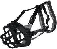 TRIXIE 17614, TRIXIE Muzzle Flex Maulkorb, Gummi, L, schwarz