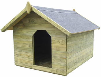 vidaXL Hundehütte mit Dach Imprägniertes Kiefernholz 105,5 x 123,5 x 85 cm