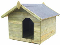 vidaXL Hundeh&uuml;tte mit Dach Impr&auml;gniertes Kiefernholz