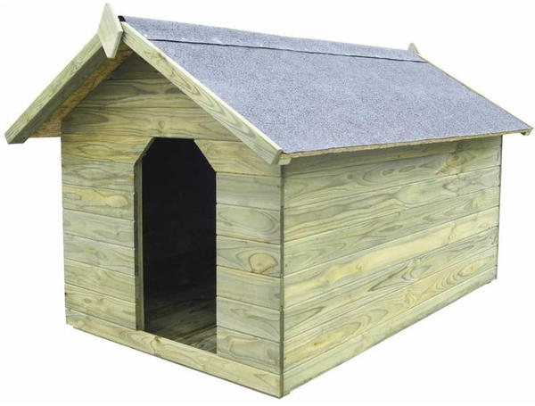 vidaXL Hundehütte mit Dach Imprägniertes Kiefernholz 104,5 x 153,5 x 94 cm