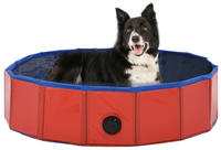vidaXL Hundepool Faltbar Rot 80&times;20 cm PVC