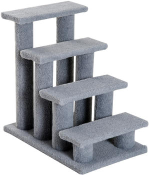 Pawhut Tiertreppe 4 Stufen grau