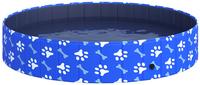 Pawhut Hundepool faltbar Pfotenaufdruck 160x30cm (D01-031V04)