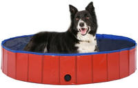 vidaXL Hundepool Faltbar Rot 160 x 30 cm PVC