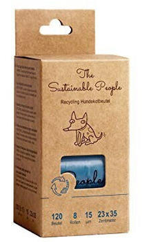 The Sustainable People Recycling Hundekotbeutel 23x35cm 120 Stück blau