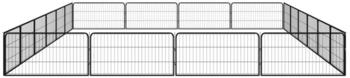 vidaXL 20-tlg. Hundelaufstall schwarz 100x50cm Stahl pulverbeschichtet 20-tlg. (3115970)
