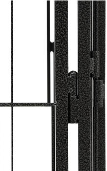 vidaXL Hundelaufstall schwarz 50x100cm Stahl pulverbeschichtet 20-tlg. (3115961)