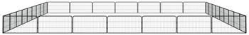 vidaXL Hundelaufstall schwarz 100x50cm Stahl pulverbeschichtet 32-tlg. (3115973)