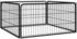 4-tlg. (171794): vidaXL Hundelaufstall schwarz 100x50cm Stahl pulverbeschichtet