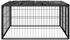 4-tlg. mit Dach (171795): vidaXL Hundelaufstall schwarz 100x50cm Stahl pulverbeschichtet
