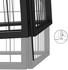 vidaXL Hundelaufstall schwarz 50x100cm Stahl pulverbeschichtet