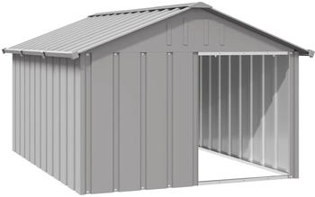 vidaXL Hundeh&uuml;tte 116,5x153x81,5cm Verzinkter Stahl grau (171543)