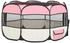 vidaXL Faltbarer Laufstall mit Tragetasche 125x125x61cm rosa (171011)