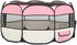 vidaXL Faltbarer Laufstall mit Tragetasche 145x145x61cm rosa (171012)