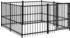 vidaXL Outdoor-Hundezwinger Stahl schwarz
