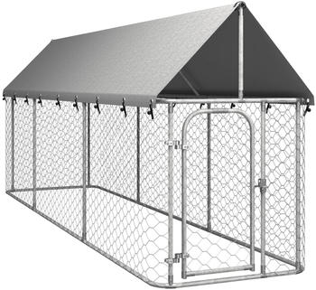 vidaXL Outdoor-Hundezwinger mit Dach 400x100x150cm (171497)