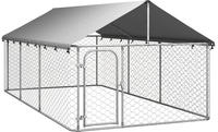 Outdoor-hundezwinger Mit Dach 400x200x150 Cm Vidaxl