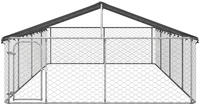 Outdoor-hundezwinger Mit Dach 600x300x150 Cm Vidaxl