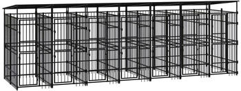 vidaXL Outdoor-Hundezwinger mit Dach Stahl 12,9 m² (3097952)