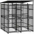 3,69 m² (3097947): vidaXL Outdoor-Hundezwinger mit Dach Stahl (30979)