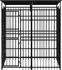 vidaXL Outdoor-Hundezwinger mit Dach Stahl (30979)